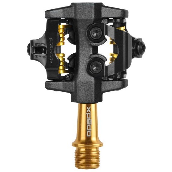 XP1.jpg Xpedo CXR Pro Ti Clipless Pedal - black/gold – Image 1